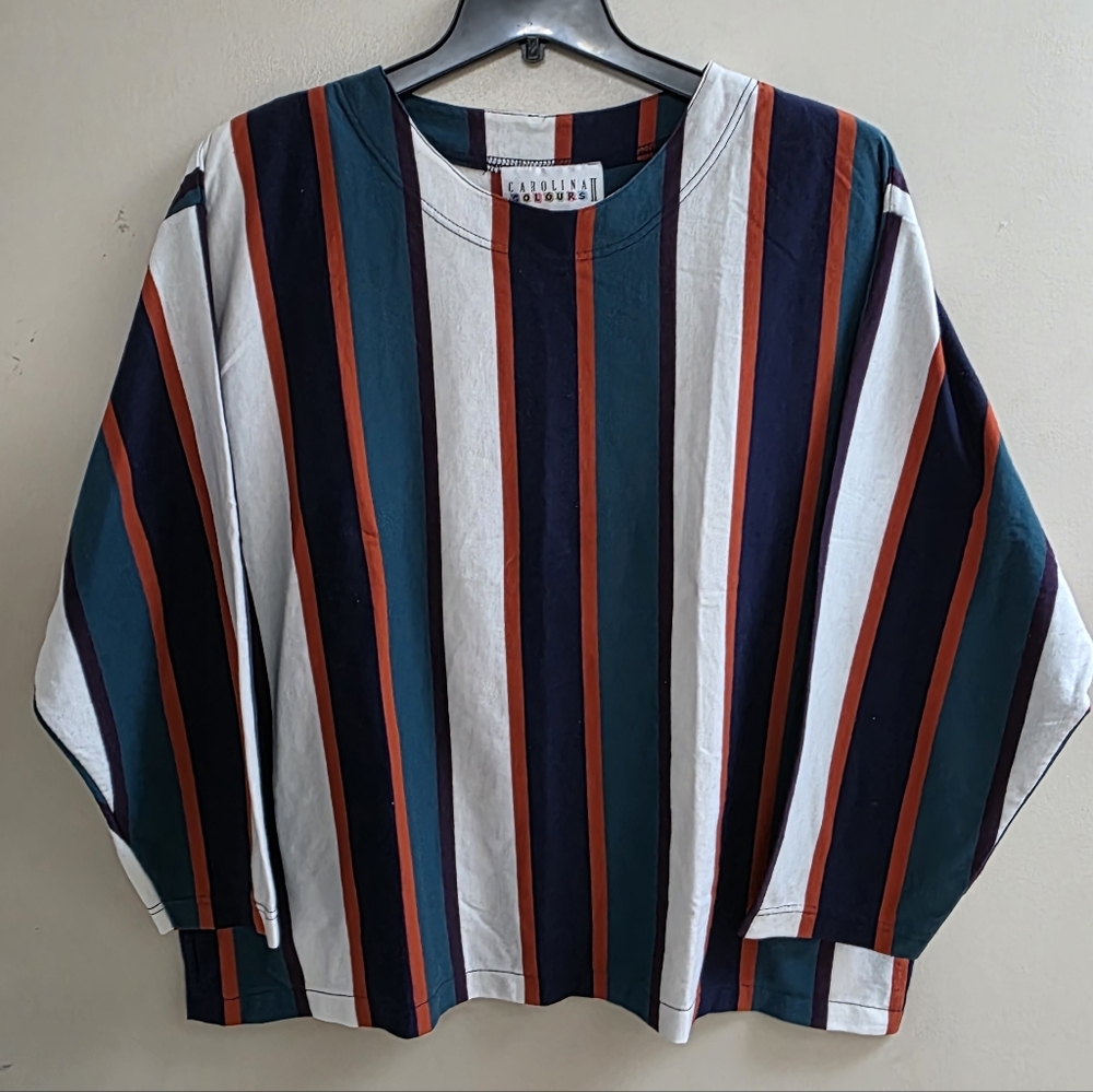 Carolina Colours II Long Sleeve Striped Top Plus Size Womens 26W